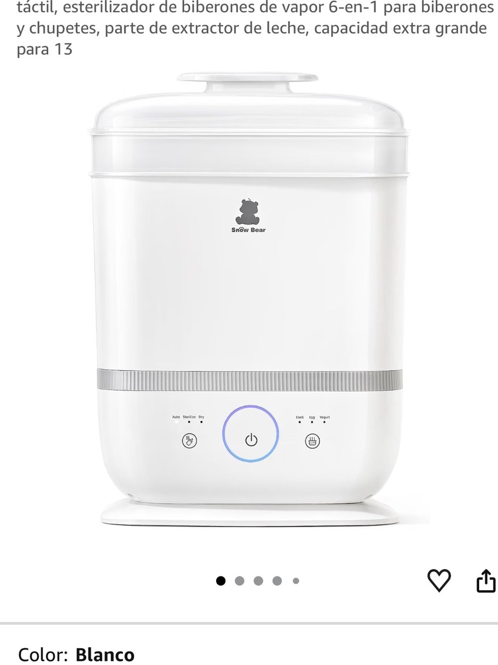 White Electric Steam Sterilizer - bottle esterilizer